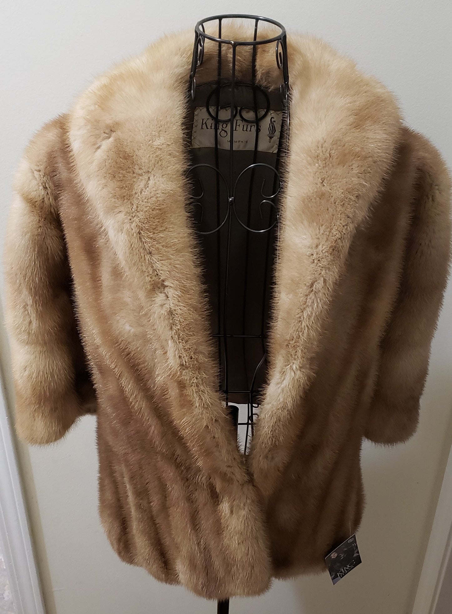 Vintage Beige Mink Cape