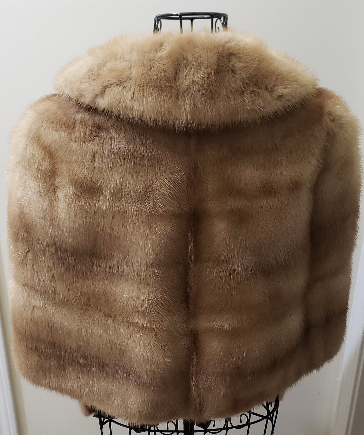 Vintage Beige Mink Cape