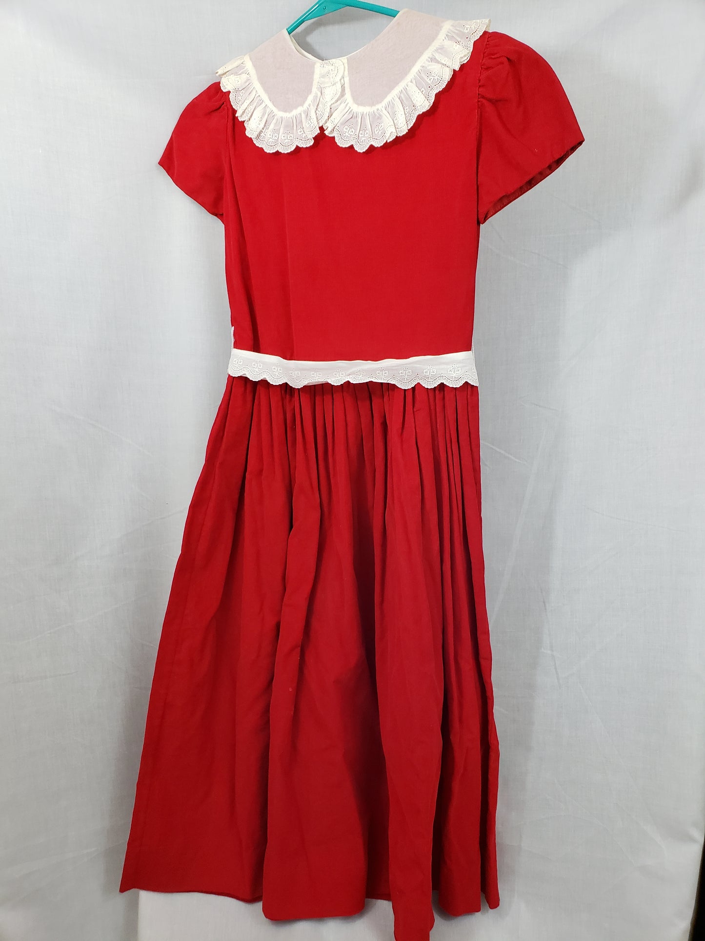 Classic Red Corduroy Dress - Girls