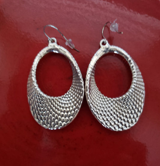 E&L Sterling Silver Earrings - Electroform - Israel - New